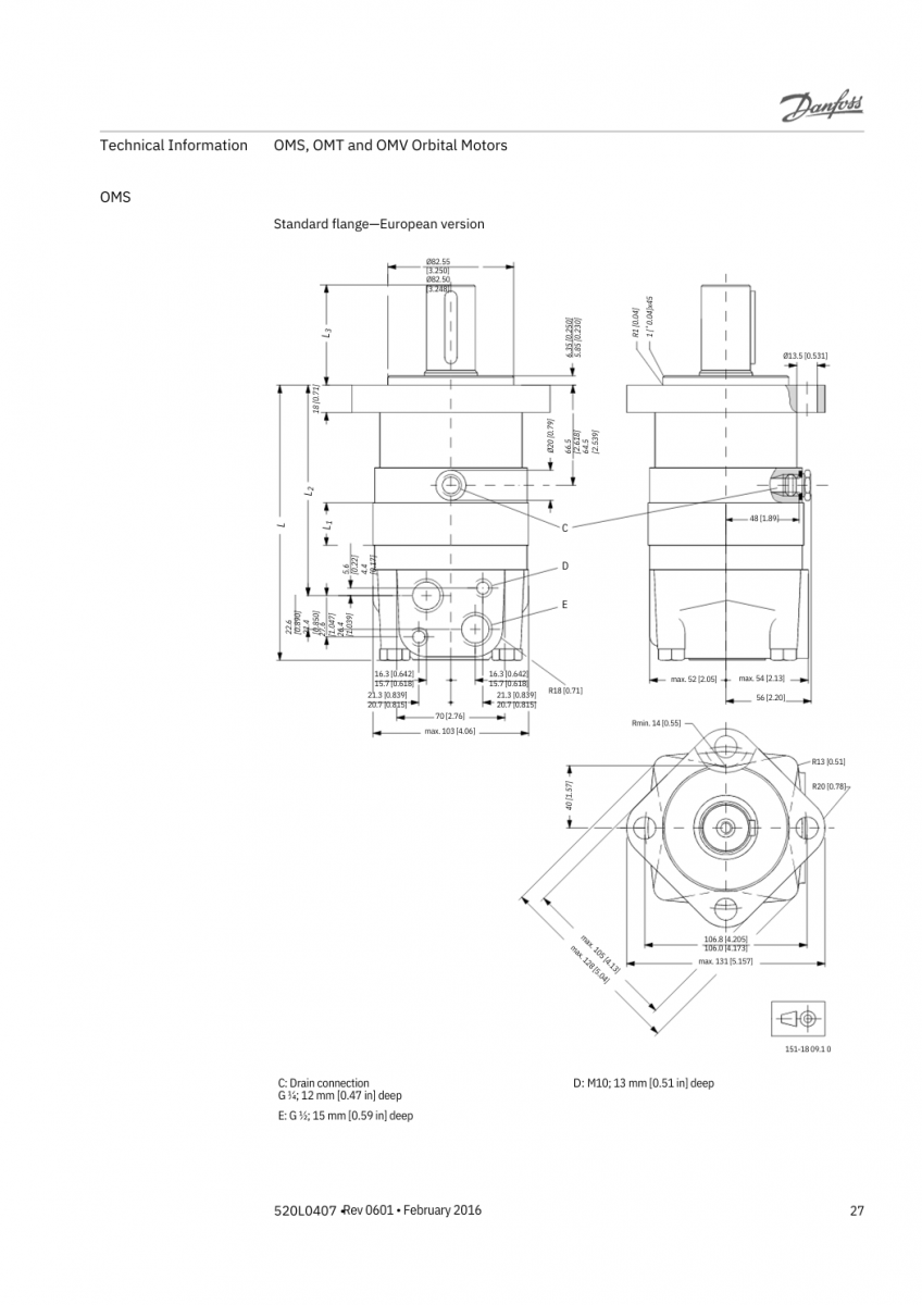 Motor thủy lực OMS Danfoss 315