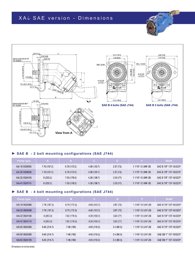 Bơm thủy lực XAi 25 Hydroleduc